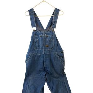Big Smith blue jean denim carpenter overalls 40x30”